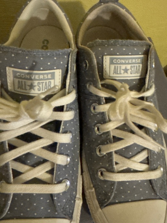 Converse Shoes - Converse All Star Low-Top Sneakers - Gray with White Polka Dots